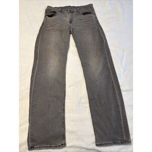 7 For All Mankind Slimmy Jeans Men's 34x32 Gray Slim Straight Stretch Denim